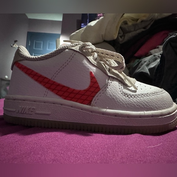 Nike Other - Nike White and Red Force Kids Athletic Shoes